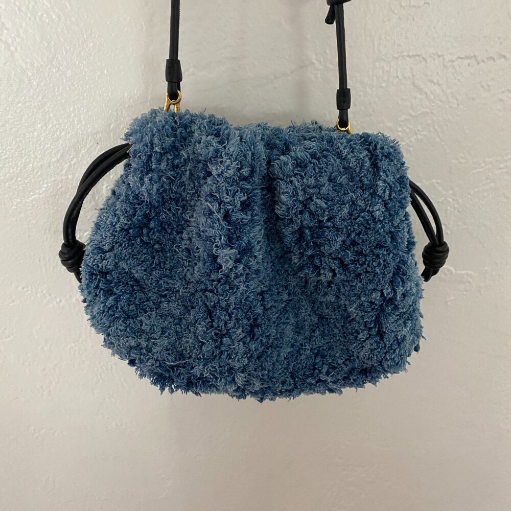 LOEWE Medium Denim Flamenco Purse Fluffy - Picture 7 of 16